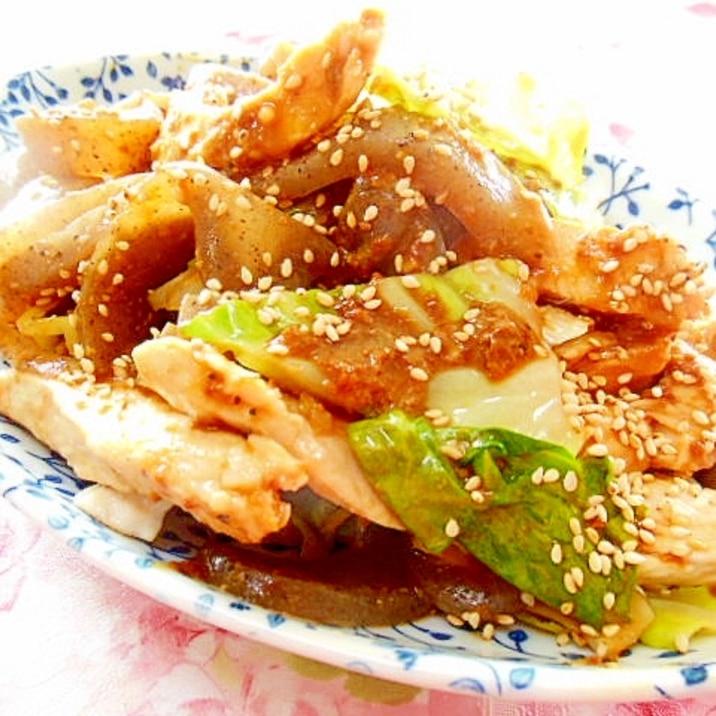 蒟蒻とキャベツと鶏胸肉の赤味噌炒め レシピ 作り方 By 小太郎1212 楽天レシピ 蒟蒻とキャベツと鶏胸肉の赤味噌炒め レシピ 作り方 By 小太郎1212 楽天レシピ